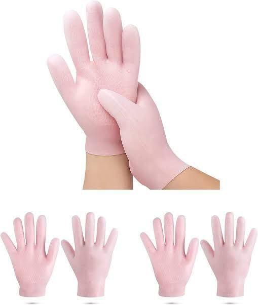 Moisturizing Glove Set, Silicone Gel Spa Gloves for Dry Cracked Skin