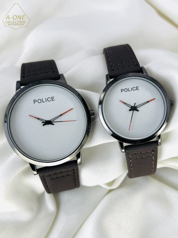 AA1 Couple Police Stylish Watch for Couples – Full Blue and Black