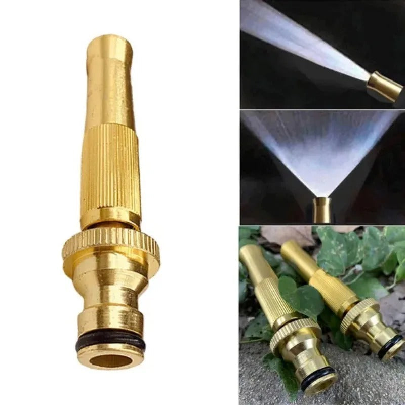 Brass Spray Nozzle Adjustable High Pressure  &😊Copper Nozzle Water Nozzle Garden Spray 4 Mode High Pressure Brass Direct & 🔥Household Brass Water Gun Spray Nozzle Adjustable High Pressure