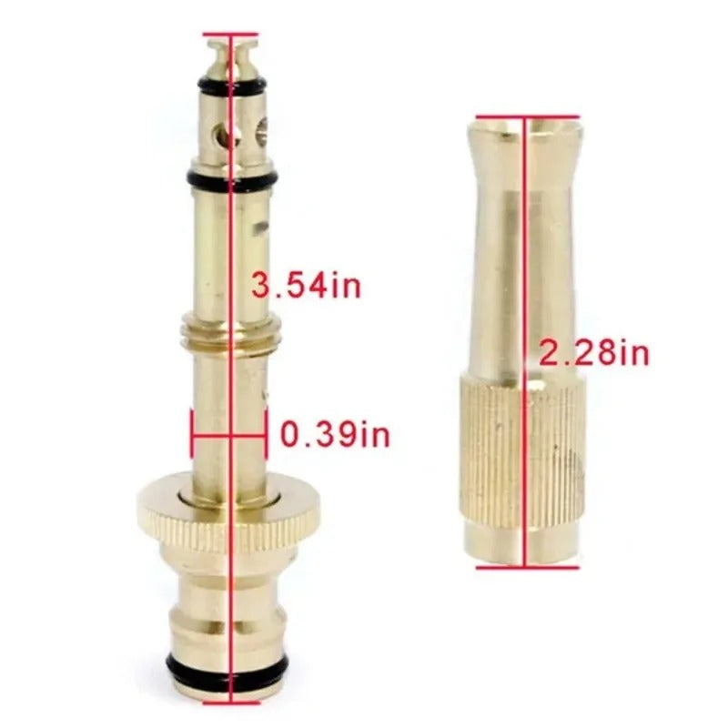 Brass Spray Nozzle Adjustable High Pressure  &😊Copper Nozzle Water Nozzle Garden Spray 4 Mode High Pressure Brass Direct & 🔥Household Brass Water Gun Spray Nozzle Adjustable High Pressure